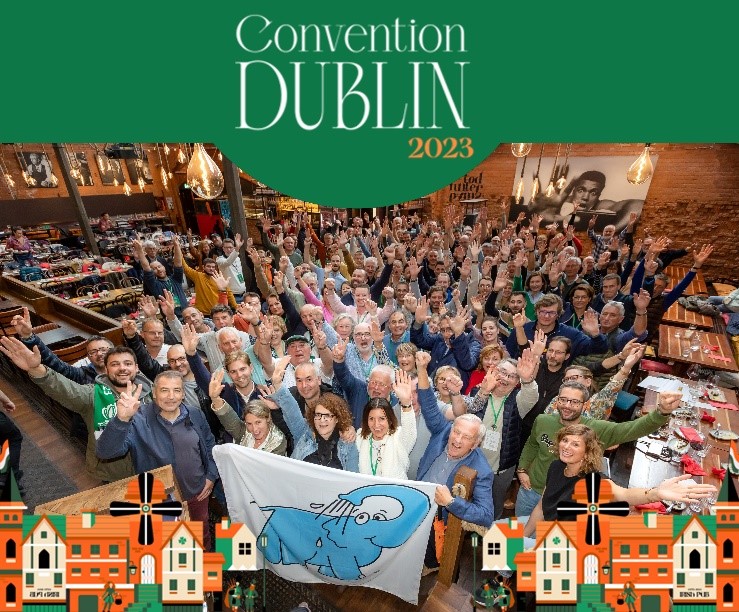 force du réseau, convention de Dublin, photo de groupe franchisés-franchiseur Eléphant Bleu