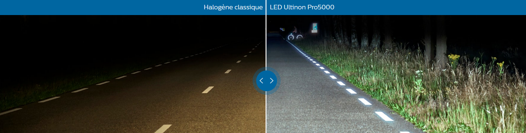 philips ultinon pro5000 led comparaison