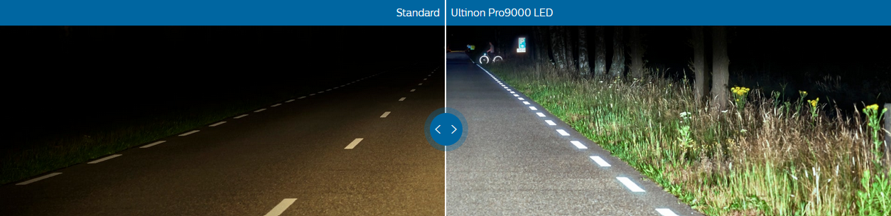 philips ultinon pro9000 led comparaison