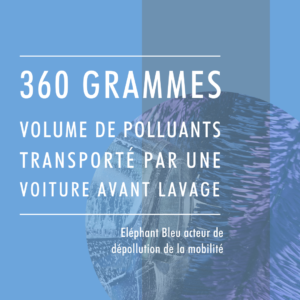 Une voiture, avant lavage, transporte 360 grammes de polluants.